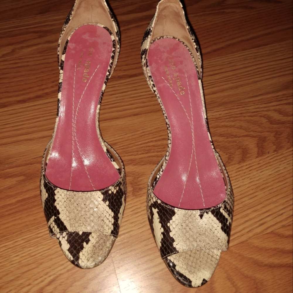 Kate Spade Snake Skin Embossed Leather Shoes